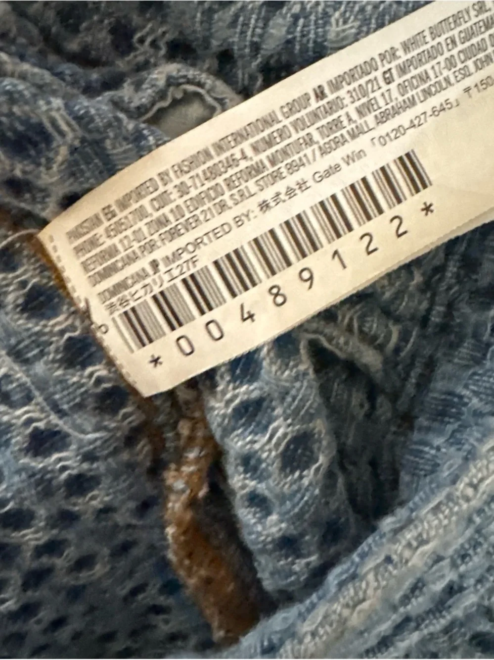 Forever 21 Light Blue Knit Top